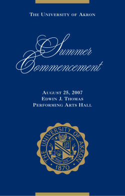 Summer 2007 Commencement Program
