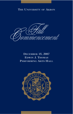 Fall 2007 Commencement Program