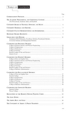 Spring 2008 Commencement Program