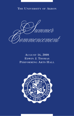 Summer 2008 Commencement Program