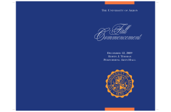 Fall 2009 Commencement Program