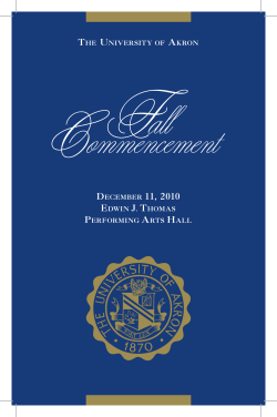 Fall 2010 Commencement Program