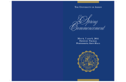 Spring 2011 Commencement Program