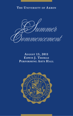 Summer 2011 Commencement Program