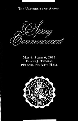 Spring 2012 Commencement Program