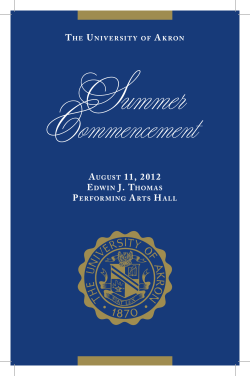 Summer 2012 Commencement Program