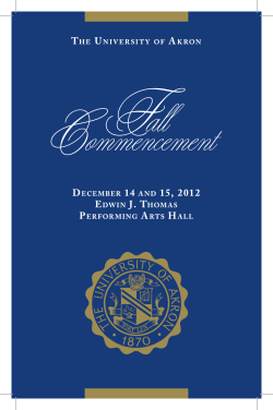 Fall 2012 Commencement Program