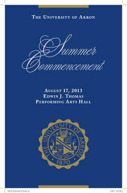 Summer 2013 Commencement Program