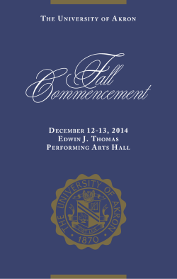 Fall 2014 Commencement Program