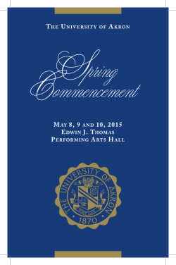Spring 2015 Commencement Program