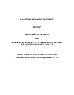 AAUP - Collective Bargaining Contract (2015-2020)