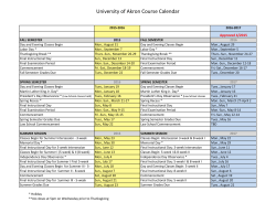 Course calendar 2015-17