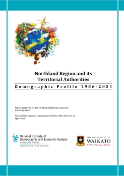 Northland Region and its Territorial Authorities: Demographic Profile 1986-2031