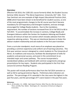 Poster: The Akron Experience: University 101