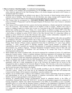 the contract conditions