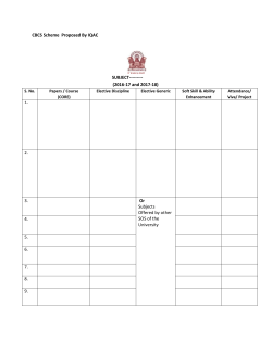 CBCS Scheme Proposed By IQAC