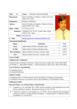 Dr. H. P. Singh