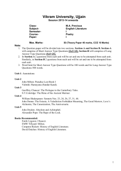 M.A. - ENGLISH [SEMESTER- 1,2,3,4]