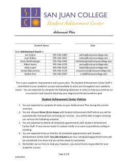 Student Achievement Plan