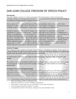 Rules for Freedom of Speech