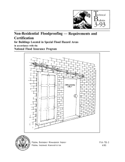 Non-Residential Floodproofing -- Requirements and Certification