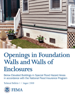 Openings in Foundation Walls