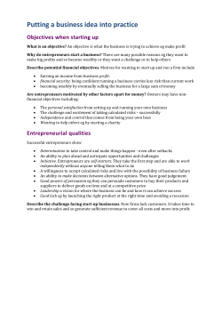 Download a sample of the Edexcel GCSE Business Unit 1 Q&A