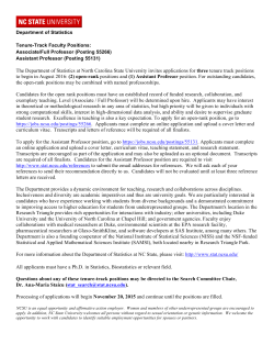 Tenure Position Details