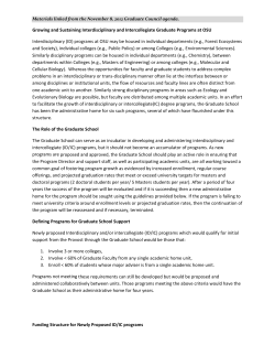 Guidelines for Growing and Sustaining Interdisciplinary and Intercollegiate Graduate Programs at OSU