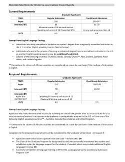 English Language Requirements