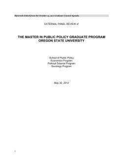 Masters in Public Policy