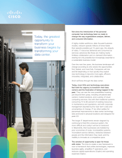 Folheto do ponto de vista do Unified Data Center