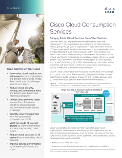 Cisco Cloud Consumption Services
