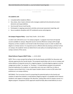 Draft definition and policies