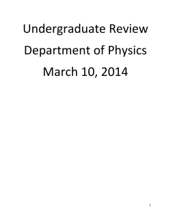 Physics Undergraduate Review