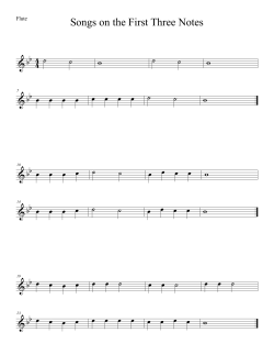 Songs on the First Three Notes, Woodwinds