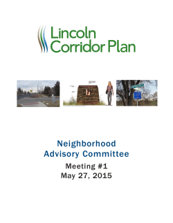Neighborhood Advisory Committee (NAC) Meeting #1 Packet (5/27/15)