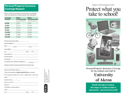Insurance: Personal property coverage request
