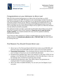 Spring 2016 Admit Packet