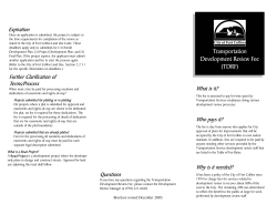 "Transportation Development Review Fee"