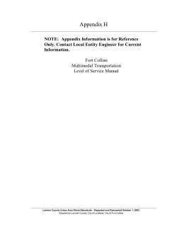 Multimodal Transportation Level of Service Manual