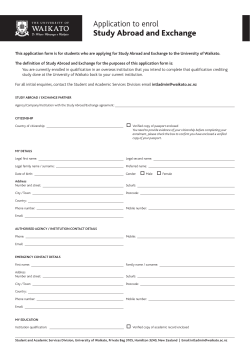 Study Abroad Application Form