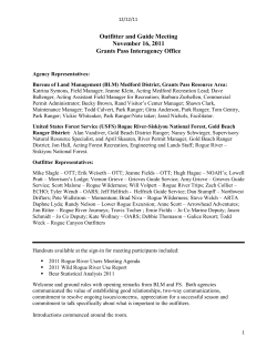 Rogue River 2011 Outfitter Meeting Minutes