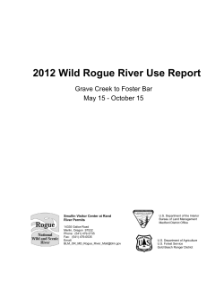 2012 Wild Rogue River Use Report