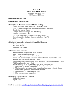 January 23, 2013 Meeting Agenda