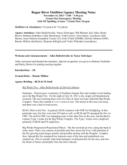Outfitter Meeting Notes