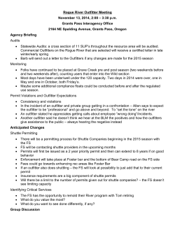 2014 Rogue River Outfitter Meeting Notes - final