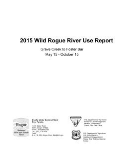 2015 Wild Rogue River Use Report