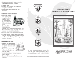 Leave No Trace Principles