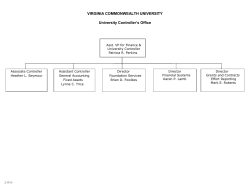 University Controller's Organization Chart
